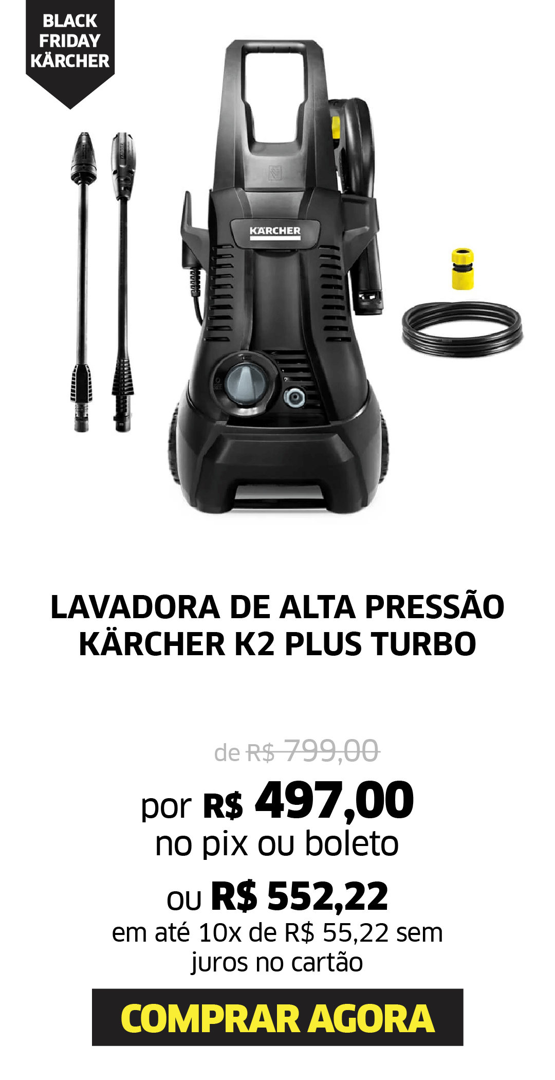 LAVADORA DE ALTA PRESSÃO KÄRCHER K2 PLUS TURBO