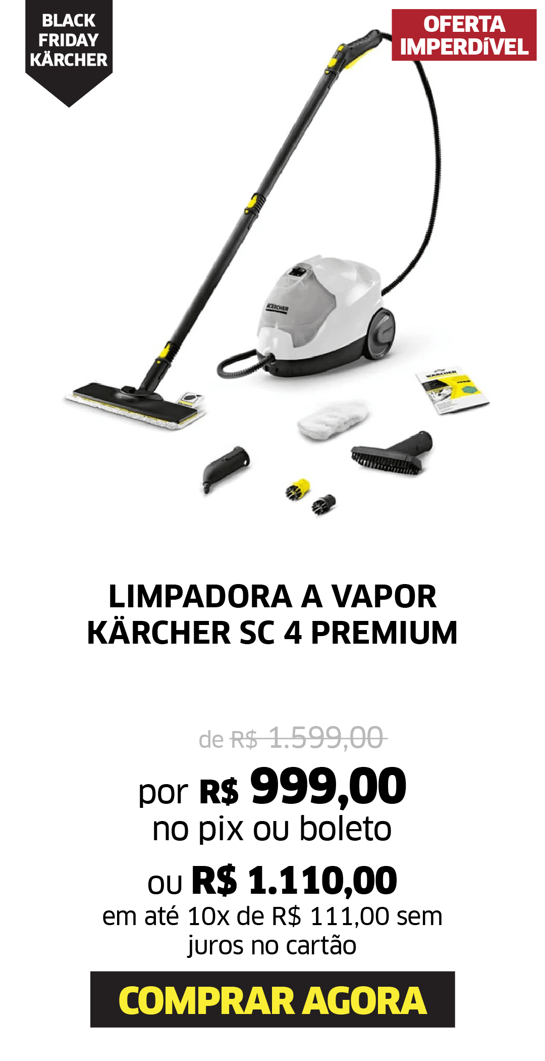LIMPADORA A VAPOR KÄRCHER SC 4 PREMIUM