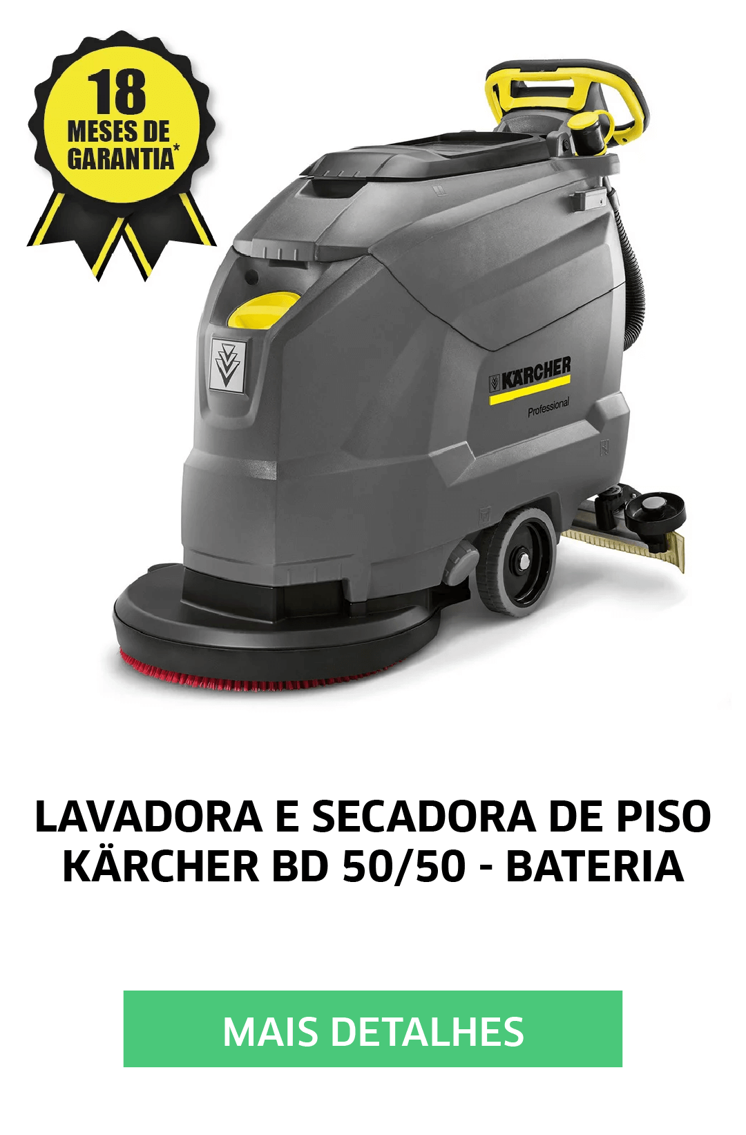 LAVADORA E SECADORA DE PISO KARCHER BD 50/50 - BATERIA