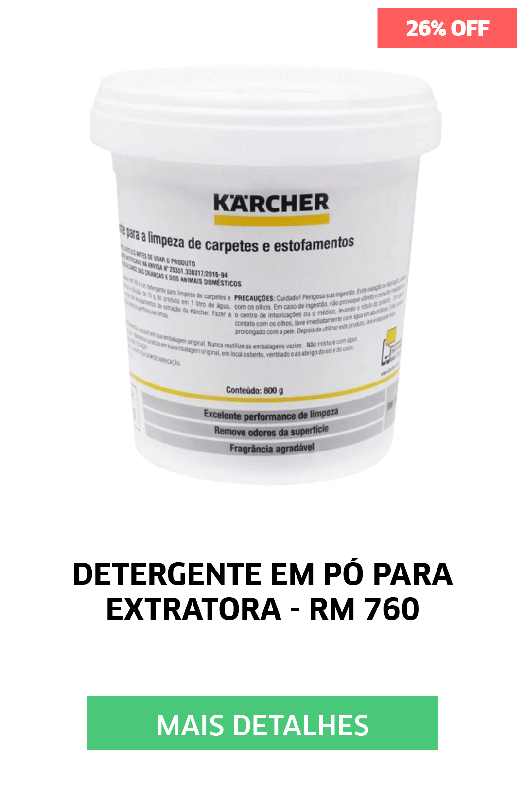 DETERGENTE EM PÓ PARA EXTRATORA - RM 760