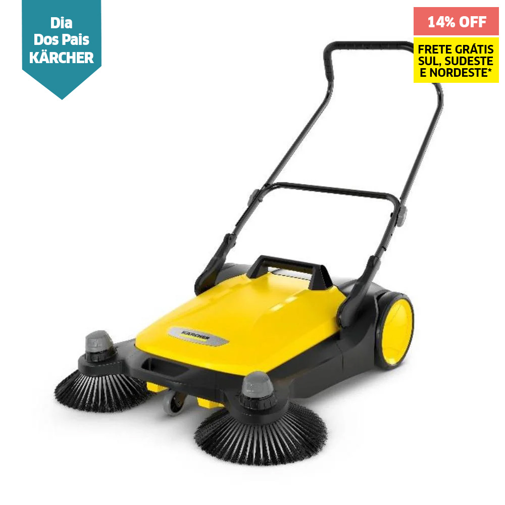 VARREDEIRA MANUAL KARCHER S6 TWIN COM 3 ESCOVAS